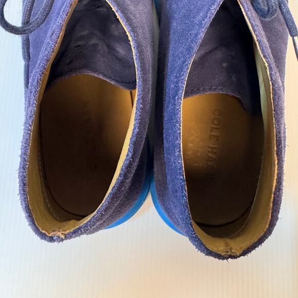 COLE HAAN Lunargrand Chukka Boots Men's 9 Blue Suede Lace Up Ankle Boot Colorful - Picture 9 of 12